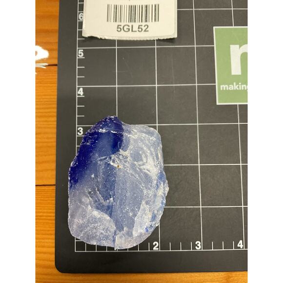 Cobalt Opalescent Art Glass Cullet Glowing Manganese Slag Glass #5GL52 - Picture 7 of 7